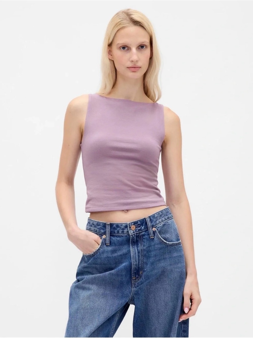 Gap CloseKnit Boatneck Top | XL Tall | NWT | Lilac